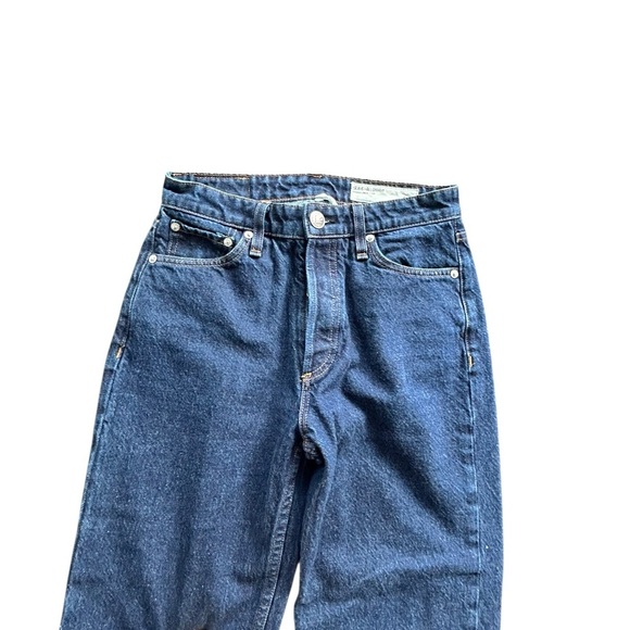 Rag & Bone Alex High Rise Straight in Rinse Dark Wash Rigid Denim Jeans Size 26 - Picture 3 of 9